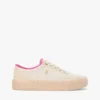 Platform-sneaker i canvas med blandet tekstur Platform-sneaker i canvas med blandet tekstur