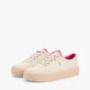 Platform-sneaker i canvas med blandet tekstur Platform-sneaker i canvas med blandet tekstur
