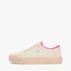 Platform-sneaker i canvas med blandet tekstur Platform-sneaker i canvas med blandet tekstur