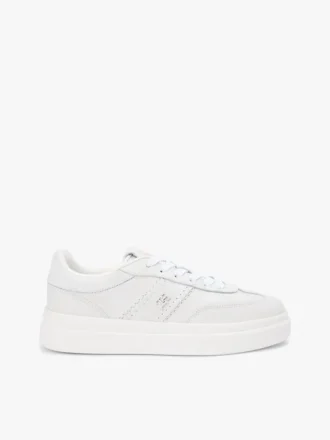 Platform-sneaker i læder