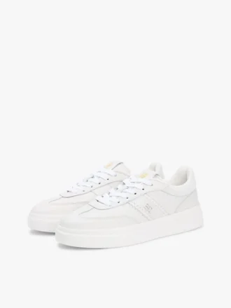 Platform-sneaker i læder