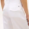 Plisseret twill-chino med bred benvidde