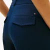 Plisseret twill-chino med bred benvidde