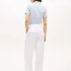 Plisseret twill-chino med bred benvidde