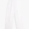 Plisseret twill-chino med bred benvidde