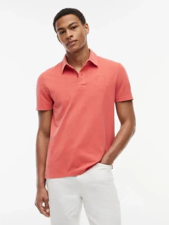 Regular Fit Garment-Dyed Crest Polo