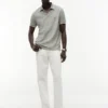 Regular Fit Piqué-polo i linneblanding