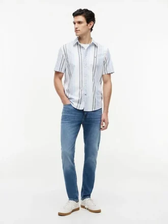 Regular Fit stribet Oxford-skjorte