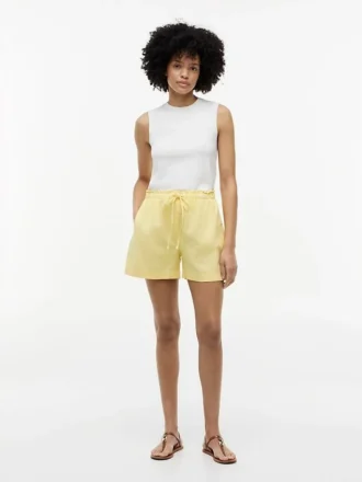 Shorts i hør-bomuldsblanding Shorts i hør-bomuldsblanding