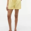 Shorts i hør-bomuldsblanding