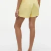 Shorts i hør-bomuldsblanding