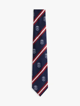 Silkeslips med monogram og striber