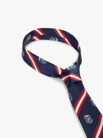 Silkeslips med monogram og striber