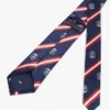 Silkeslips med monogram og striber Silkeslips med monogram og striber
