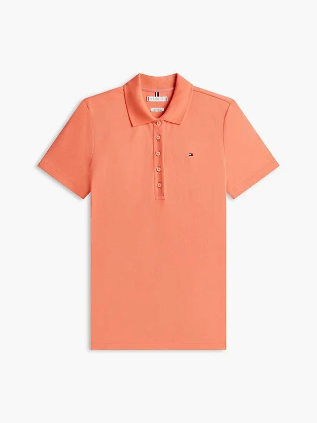 Slim fit-polo i stretchbomuld Slim fit-polo i stretchbomuld