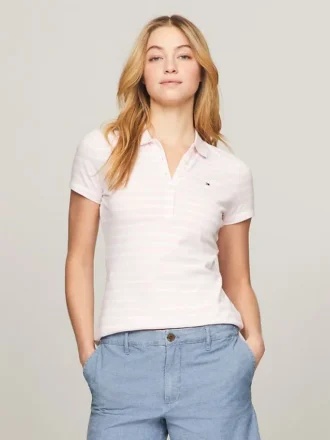 Slim Fit Stripe Stretch Cotton Polo Slim Fit Stripe Stretch Cotton Polo