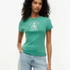 Slim Fit T-shirt med farvet logo Slim Fit T-shirt med farvet logo