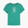 Slim Fit T-shirt med farvet logo Slim Fit T-shirt med farvet logo