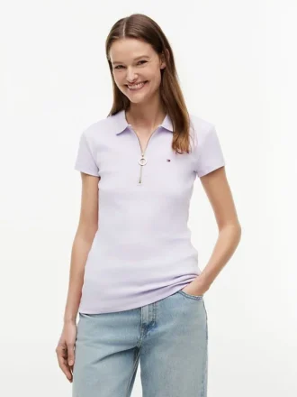 Slim Fit Zip Polo
