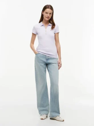 Slim Fit Zip Polo