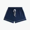 Sovesæt med skjorte og Shorts med kontrastkant Sovesæt med skjorte og Shorts med kontrastkant