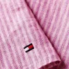 Stribet mini-wrap-kjole i hør