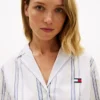 Stribet poplin-nattkjole Stribet poplin-nattkjole
