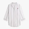 Stribet poplin-nattkjole Stribet poplin-nattkjole