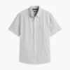 Stribet skjorte i linneblanding med regular fit Stribet skjorte i linneblanding med regular fit