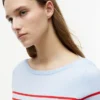 Stribet sweater med bådudskæring Stribet sweater med bådudskæring
