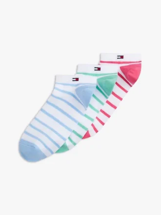 Stripe Sport Ankel Strømpe 3-pak
