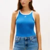 Tanktop i ribstrik med monogram