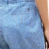 Tapered gingham-seersucker bukser med bælte