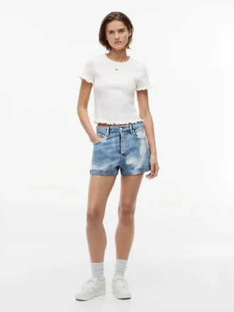 Tommy Jeans denimshorts med opsmøg Tommy Jeans denimshorts med opsmøg