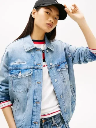 Tommy Jeans Distressed Denim Jacket