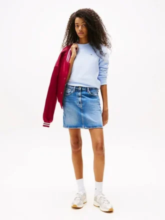 Tommy Jeans højtaljet denim-miniskirt