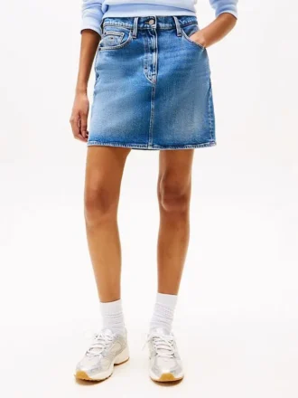Tommy Jeans højtaljet denim-miniskirt