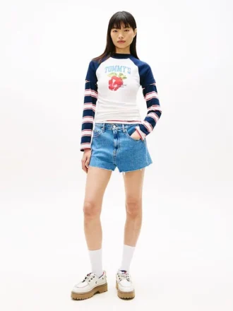 Tommy Jeans Raw Hem Denim Short Tommy Jeans Raw Hem Denim Short