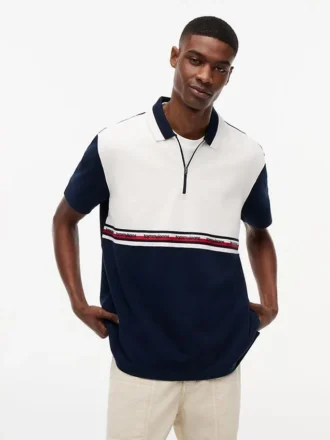 Tommy Jeans Relaxed Quarter-Zip Polo