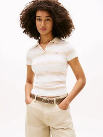 Tommy Jeans Slim Fit Rib-Knit Polo Tommy Jeans Slim Fit Rib-Knit Polo