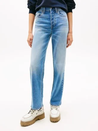 Tommy Jeans Straight Jeans med knaplukning Tommy Jeans Straight Jeans med knaplukning