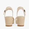 Vævet espadrille-sandal med kilehæl