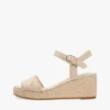Vævet espadrille-sandal med kilehæl